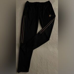 Adidas Black Pants with Rainbow Stripes